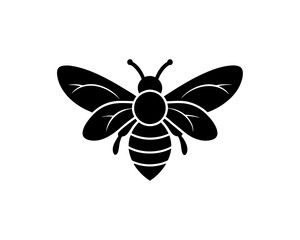 creative details bee and flower icon vector Illustration