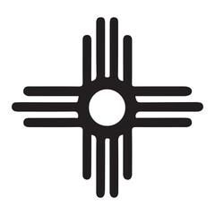 Simple Zia Symbol Vector Image Representing New Mexico Culture