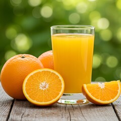orange juice and oranges