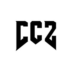 CCZ letter logo design for technology company. CCZ logo design black and white color combination. CCZ logo, CCZ vector, CCZ design, CCZ icon, CCZ alphabet. CCZ typography logo design.