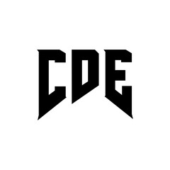 CDE letter logo design for technology company. CDE logo design black and white color combination. CDE logo, CDE vector, CDE design, CDE icon, CDE alphabet. CDE typography logo design.