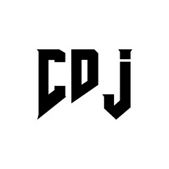 CDJ letter logo design for technology company. CDJ logo design black and white color combination. CDJ logo, CDJ vector, CDJ design, CDJ icon, CDJ alphabet. CDJ typography logo design.