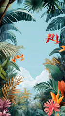 Illustration with a summer mood