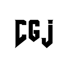 CGJ letter logo design for technology company. CGJ logo design black and white color combination. CGJ logo, CGJ vector, CGJ design, CGJ icon, CGJ alphabet. CGJ typography logo design.