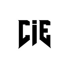 CIE letter logo design for technology company. CIE logo design black and white color combination. CIE logo, CIE vector, CIE design, CIE icon, CIE alphabet. CIE typography logo design.