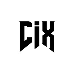 CIX letter logo design for technology company. CIX logo design black and white color combination. CIX logo, CIX vector, CIX design, CIX icon, CIX alphabet. CIX typography logo design.
