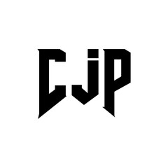 CJP letter logo design for technology company. CJP logo design black and white color combination. CJP logo, CJP vector, CJP design, CJP icon, CJP alphabet. CJP typography logo design.