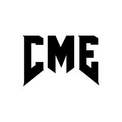 CME letter logo design for technology company. CME logo design black and white color combination. CME logo, CME vector, CME design, CME icon, CME alphabet. CME typography logo design.