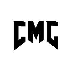 CMC letter logo design for technology company. CMC logo design black and white color combination. CMC logo, CMC vector, CMC design, CMC icon, CMC alphabet. CMC typography logo design.