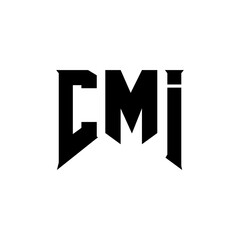 CMI letter logo design for technology company. CMI logo design black and white color combination. CMI logo, CMI vector, CMI design, CMI icon, CMI alphabet. CMI typography logo design.
