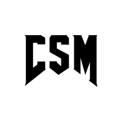 CSM letter logo design for technology company. CSM logo design black and white color combination. CSM logo, CSM vector, CSM design, CSM icon, CSM alphabet. CSM typography logo design.