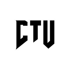 CTU letter logo design for technology company. CTU logo design black and white color combination. CTU logo, CTU vector, CTU design, CTU icon, CTU alphabet. CTU typography logo design.