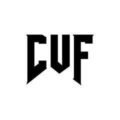 CUF letter logo design for technology company. CUF logo design black and white color combination. CUF logo, CUF vector, CUF design, CUF icon, CUF alphabet. CUF typography logo design.