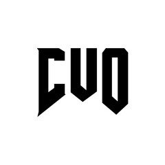 CUO letter logo design for technology company. CUO logo design black and white color combination. CUO logo, CUO vector, CUO design, CUO icon, CUO alphabet. CUO typography logo design.