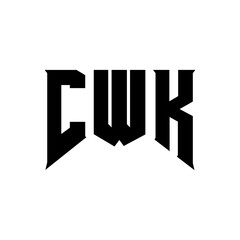 CWK letter logo design for technology company. CWK logo design black and white color combination. CWK logo, CWK vector, CWK design, CWK icon, CWK alphabet. CWK typography logo design.