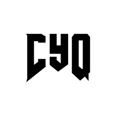 CYQ letter logo design for technology company. CYQ logo design black and white color combination. CYQ logo, CYQ vector, CYQ design, CYQ icon, CYQ alphabet. CYQ typography logo design.