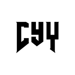 CYY letter logo design for technology company. CYY logo design black and white color combination. CYY logo, CYY vector, CYY design, CYY icon, CYY alphabet. CYY typography logo design.