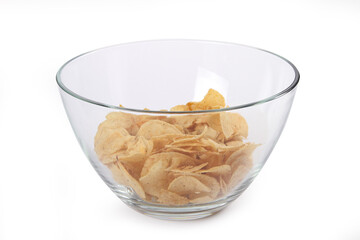 Chips in a glass bowl