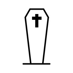 Obraz premium Coffin icon vector isolated template