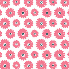 Seamless flowers pattern. Vintage botanical flowers on white background. style for banners, wallpaper, posters, websites, online shopping.