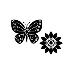 creative details butterfly icon vector Illustration