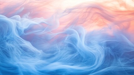 Fototapeta premium Abstract Pastel Dream: A Serene Blend of Blue and Peach Hues