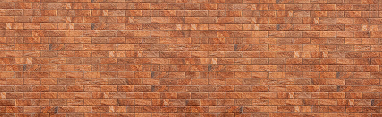 Modern brick wall forming an orange textured background