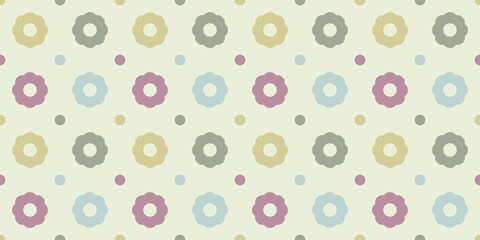 seamless abstract modern pattern with colorful silhouettes of flowers on a yellow background