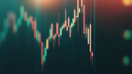 Stockmarket online trading chart candlestick on crypto currency platform. Stock exchange financial market price candles graph data pattern analysis concept. Computer screen closeup background
