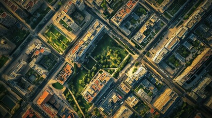 Fototapeta premium Plan of the urban area in the cell phone