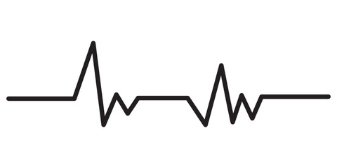 heartbeat silhouette, Heart beat one line, Continuous lines heart beats drawing, Wave pulse.