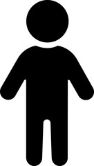 Kid boy flat icon. children silhouette symbol. Baby young son flat style. Stock vector