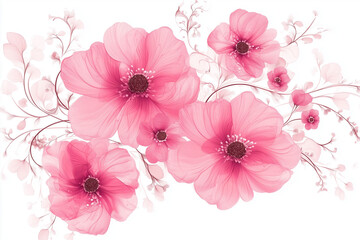 Fototapeta premium pink and white flowers
