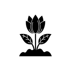 creative details flower sprout icon vector illustration