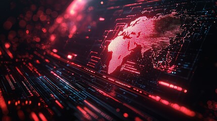 Global Network Data Visualization on Digital Screen