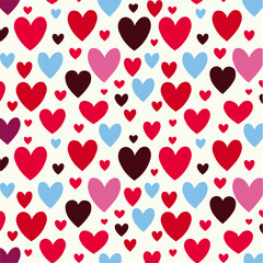 seamless pattern with hearts
