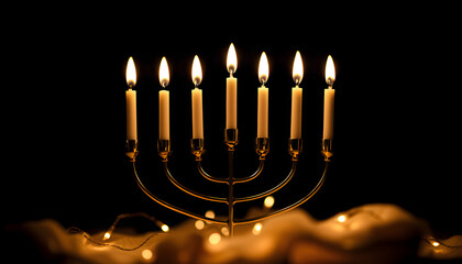 Selective focus image of jewish holiday Hanukkah , with white tonespng