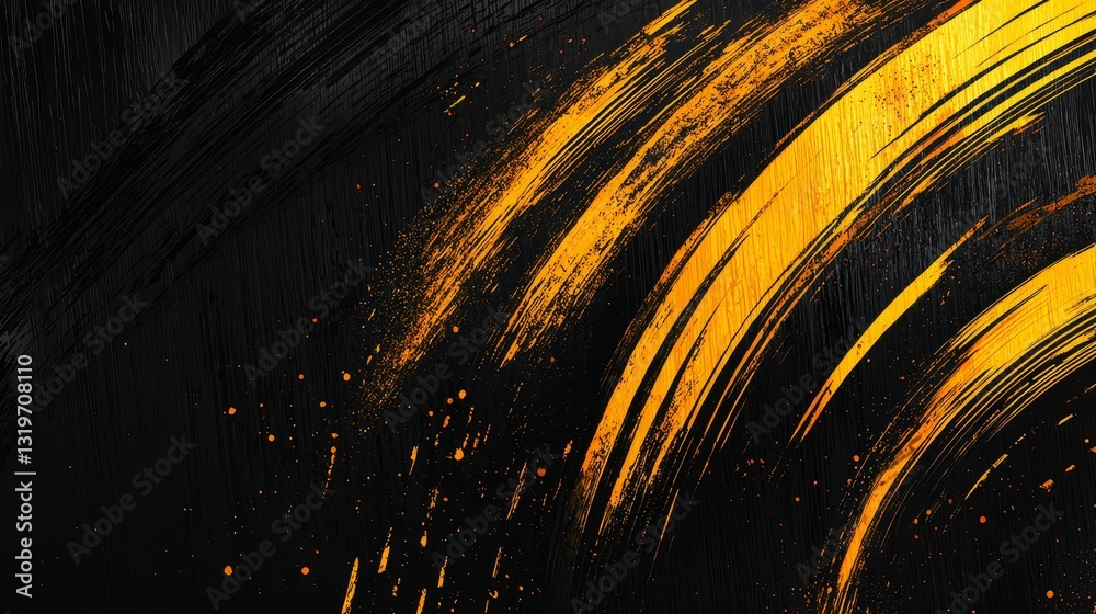 Aufkleber black and orange background with splatters of paint. the splatters are in various sizes and are scat