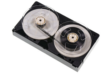 VHS video tape isolated on white background