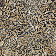 Seamless patterned texture of animal skin, animal print.