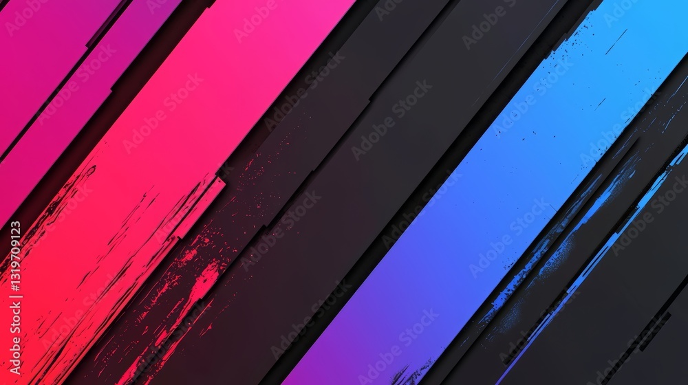 Aufkleber black and red and blue striped background with a blue stripe. the background is a mix of colors and 