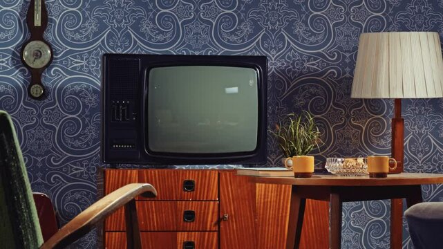 DS Retro living room and tv exploding