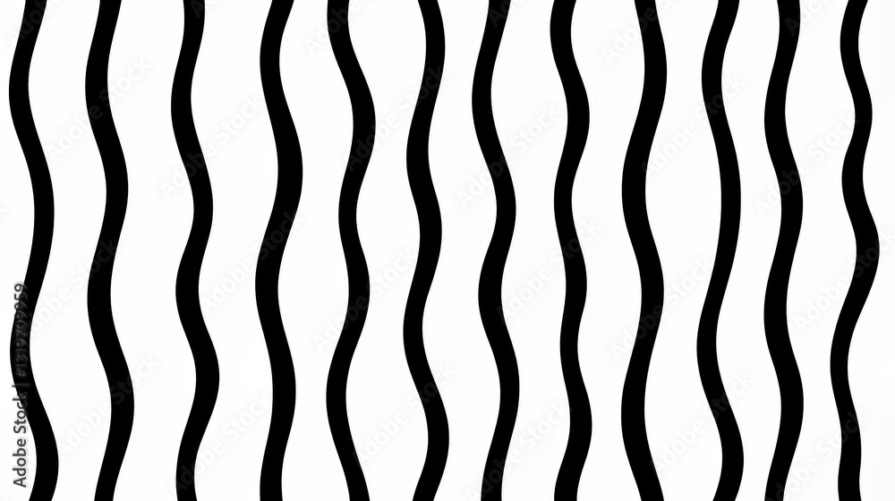 Poster Black and white image of a series of wavy lines. The image has a minimalist feel to it, with the focus being on the lines themselves rather than any specific subject matter