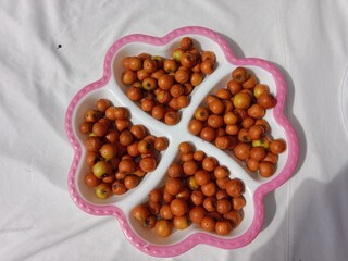 Ziziphus mauritiana fruit or fruit of Indian jujube or Chinese date