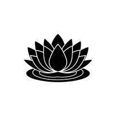 creative details floating lotus icon vector Illustration