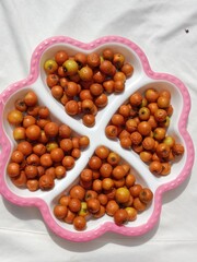 Ziziphus mauritiana fruit or fruit of Indian jujube or Chinese date