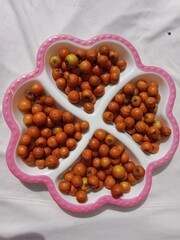 Ziziphus mauritiana fruit or fruit of Indian jujube or Chinese date