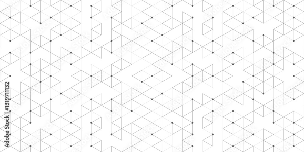 Aufkleber Abstract vector background with a seamless geometric pattern of simple triangle shapes. Stylish vector texture