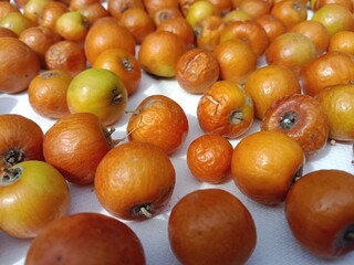 Ziziphus mauritiana fruit or fruit of Indian jujube or Chinese date