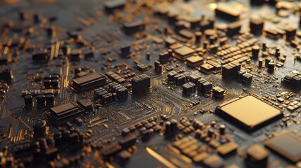 close up of repairing circuit printed board